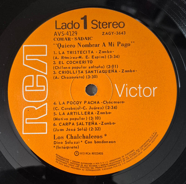 Los Chalchaleros, Dino Saluzzi : Quiero Nombrar A Mi Pago (LP, Album)