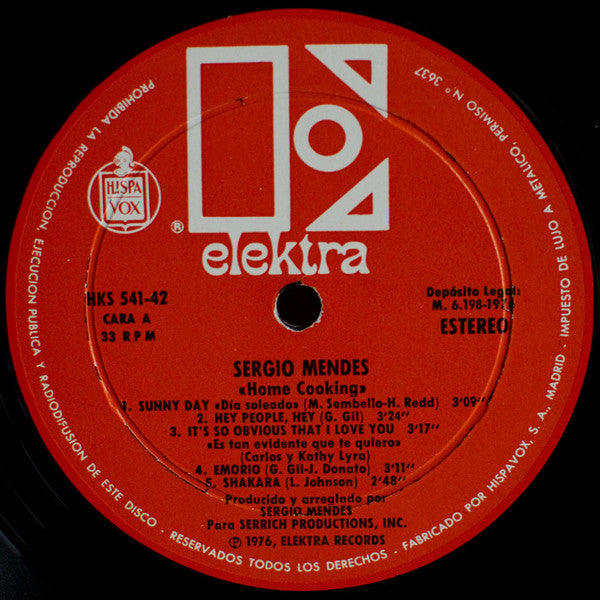 Sergio Mendes & Brasil '77* : Homecooking (LP, Album, Gat)