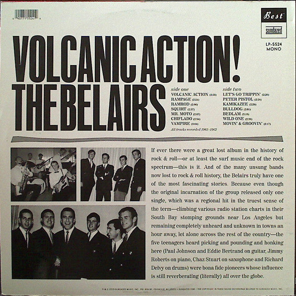 The Belairs : Volcanic Action! (LP, Comp, Mono, Red)