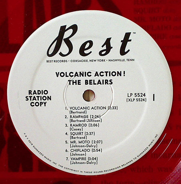 The Belairs : Volcanic Action! (LP, Comp, Mono, Red)