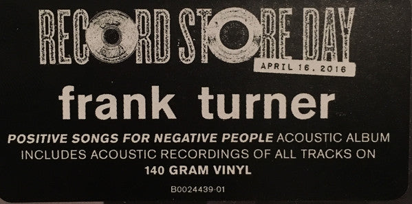 Frank Turner : Positive Songs for Negative People (Acoustic) (LP, Album, Ltd, 140)
