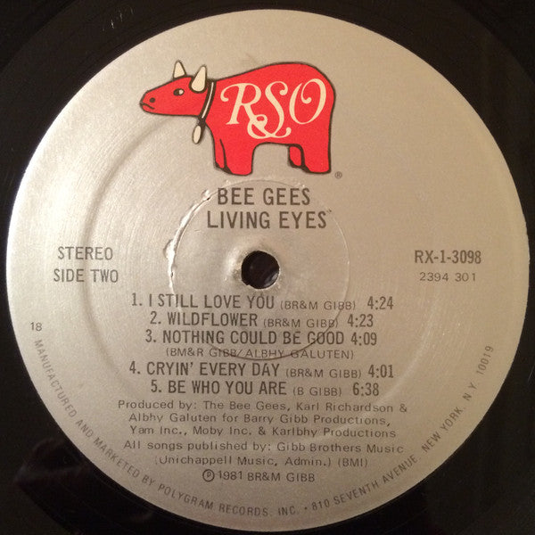 Bee Gees : Living Eyes (LP, Album, 18 )