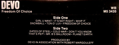 Devo : Freedom Of Choice (Cass, Album)