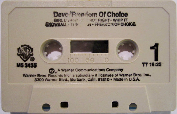 Devo : Freedom Of Choice (Cass, Album)