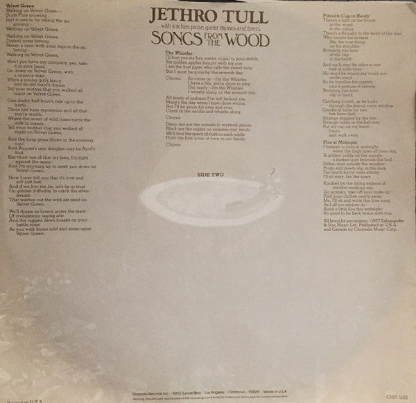 Jethro Tull : Songs From The Wood (LP, Album)