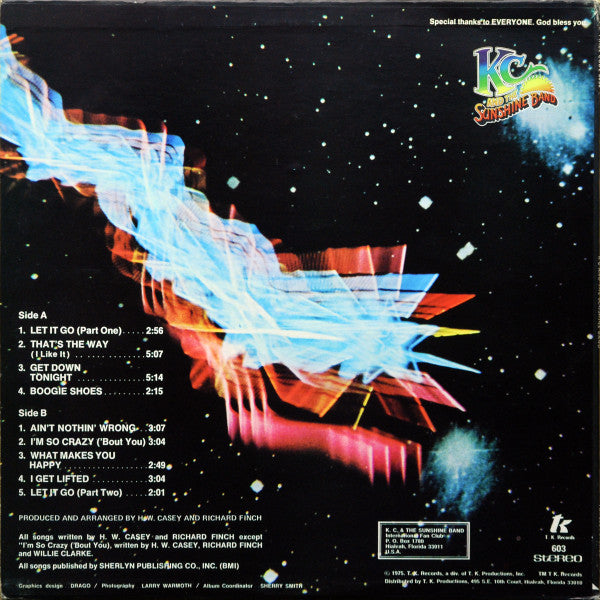 KC And The Sunshine Band* : KC And The Sunshine Band (LP, Album, Mon)