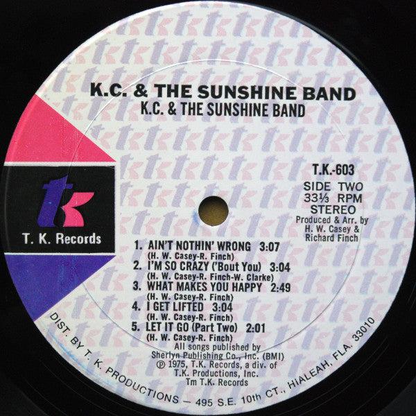 KC And The Sunshine Band* : KC And The Sunshine Band (LP, Album, Mon)
