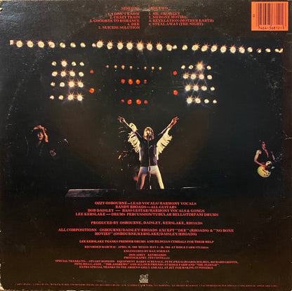 Ozzy Osbourne : Blizzard Of Ozz (LP, Album, Ter)
