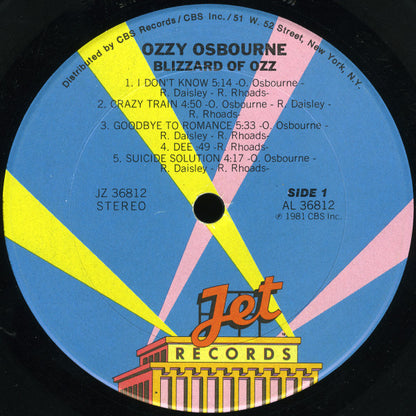 Ozzy Osbourne : Blizzard Of Ozz (LP, Album, Ter)