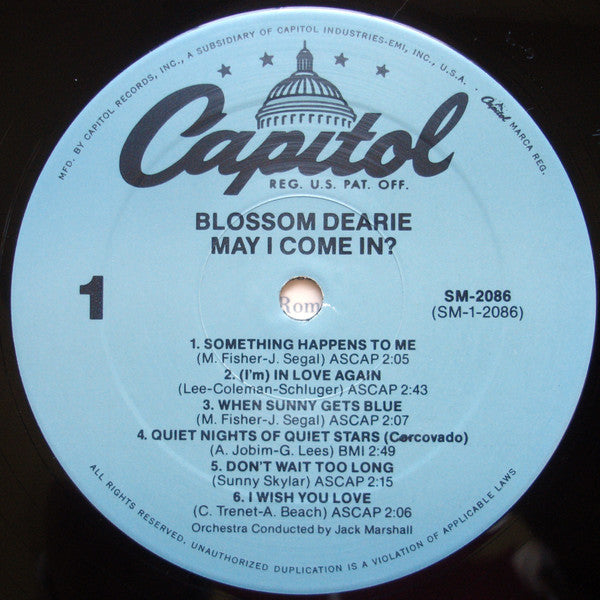 Blossom Dearie : May I Come In? (LP, Album, RE, Blu)