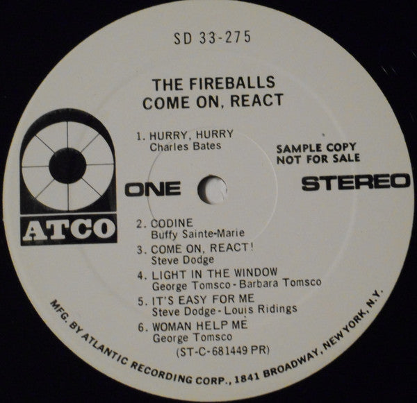 The Fireballs : Come On, React! (LP, Album, Promo)