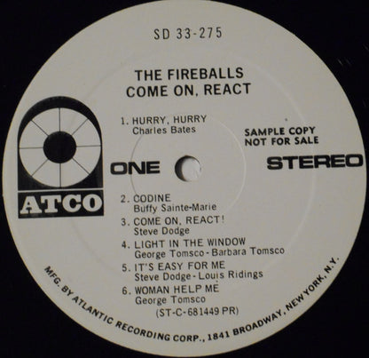 The Fireballs : Come On, React! (LP, Album, Promo)