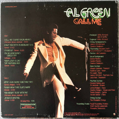 Al Green : Call Me (LP, Album, Glo)