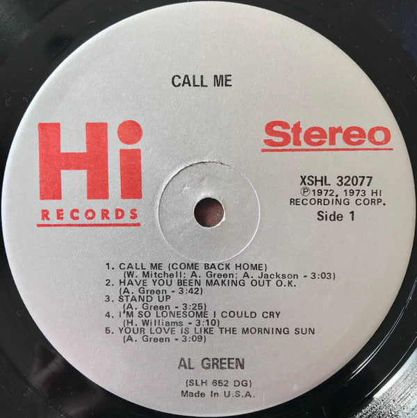 Al Green : Call Me (LP, Album, Glo)