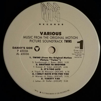 Various : Twins - Music From The Original Motion Picture Soundtrack (LP, Promo)