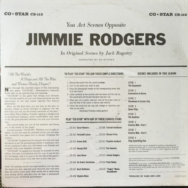 Jimmie Rodgers (2) : The Record Acting Game (LP)