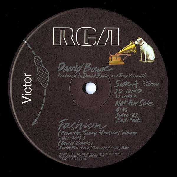 David Bowie : Fashion (12", Single, Promo)