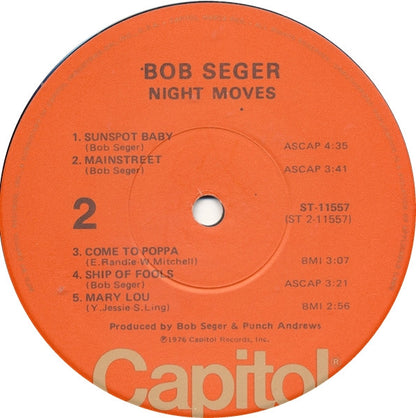 Bob Seger & The Silver Bullet Band* : Night Moves (LP, Album, Jac)