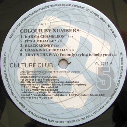 Culture Club : Colour By Numbers (LP, Album, Vir)