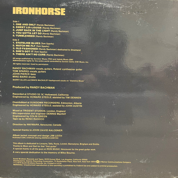 Ironhorse : Ironhorse (LP, Album, PRC)