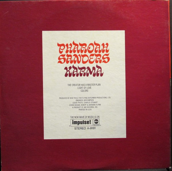 Pharoah Sanders : Karma (LP, Album, Gat)