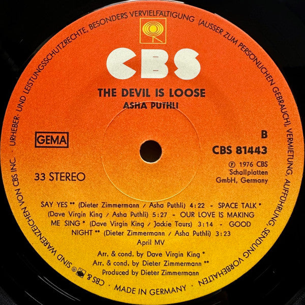 Asha Puthli : The Devil Is Loose (LP, Album)