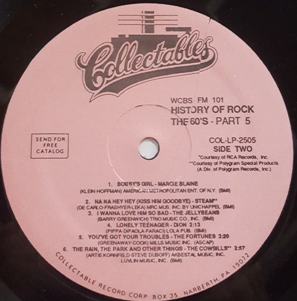Various : WCBS FM 101 History of Rock The 60's Part 5 (2xLP, Comp)