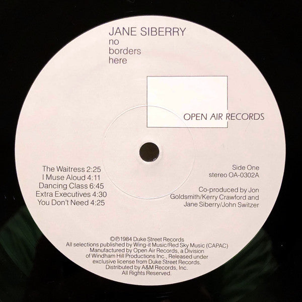 Jane Siberry : No Borders Here (LP, Album, Eur)