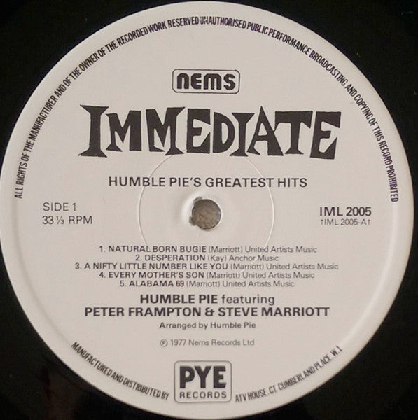 Humble Pie : Greatest Hits (LP, Comp)
