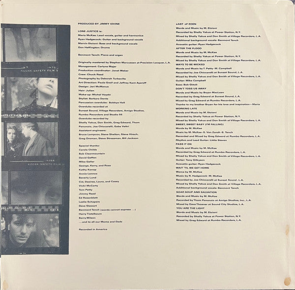 Lone Justice : Lone Justice (LP, Album, Whi)