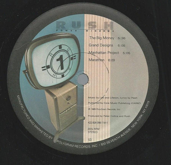 Rush : Power Windows (LP, Album, 53,)