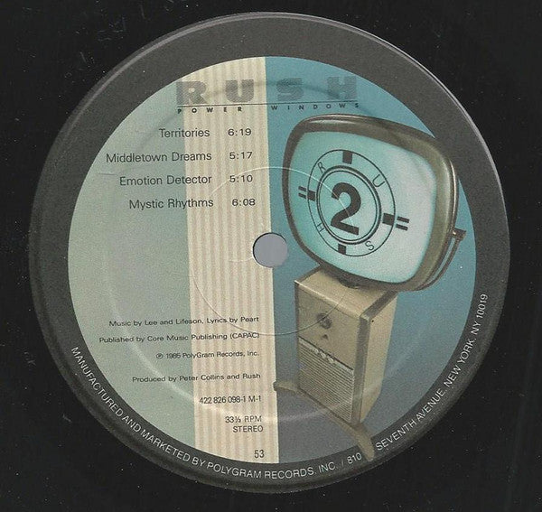 Rush : Power Windows (LP, Album, 53,)