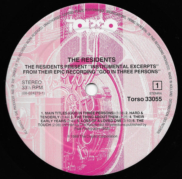 The Residents : The Residents Present "Instrumental Excerpts" From Their Epic Recording "God In Three Persons" (LP, Album)