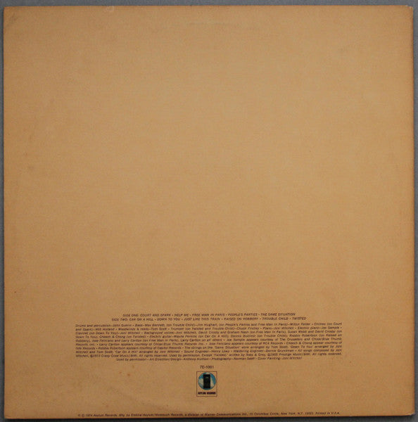Joni Mitchell : Court And Spark (LP, Album, San)
