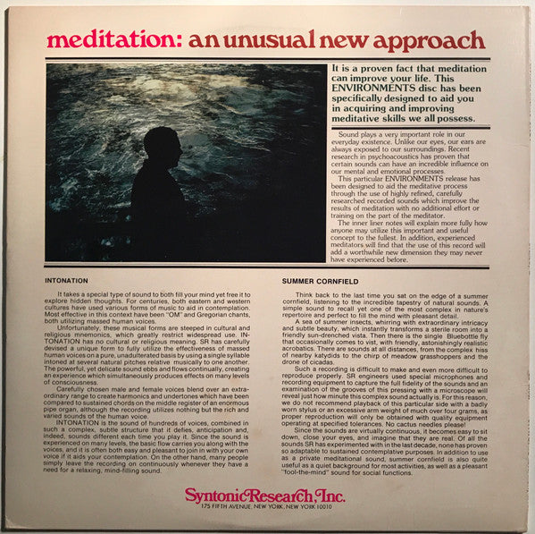 No Artist : Environments - Induced Meditation (A New Easy Method Of Relieving Tension - Disc 7) (LP, Quad)