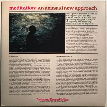 No Artist : Environments - Induced Meditation (A New Easy Method Of Relieving Tension - Disc 7) (LP, Quad)