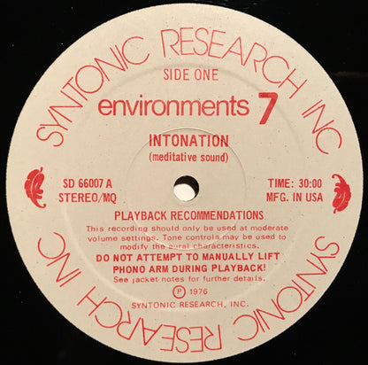 No Artist : Environments - Induced Meditation (A New Easy Method Of Relieving Tension - Disc 7) (LP, Quad)