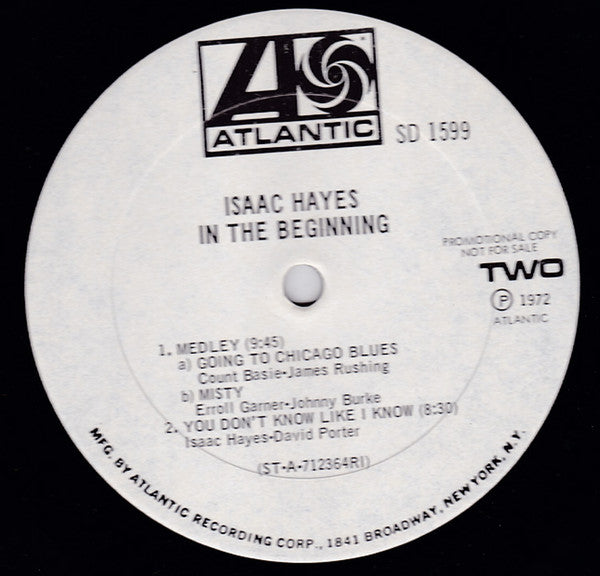 Isaac Hayes : In The Beginning (LP, Album, Promo, RE)