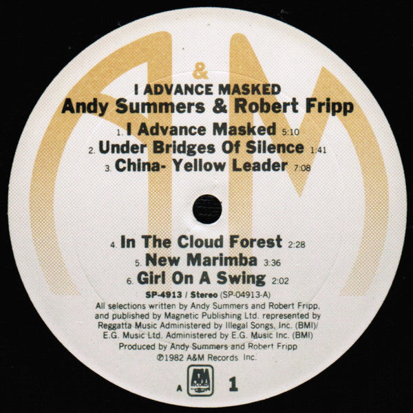 Andy Summers & Robert Fripp : I Advance Masked (LP, Album, A -)