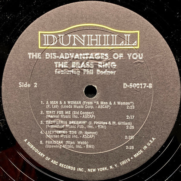 The Brass Ring : The Disadvantages Of You (LP, Album)