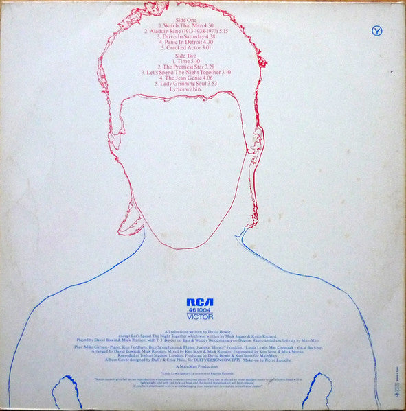 David Bowie : Aladdin Sane (LP, Album, RE, Gat)