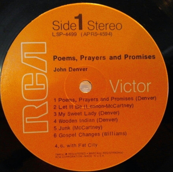 John Denver : Poems, Prayers & Promises (LP, Album, Roc)