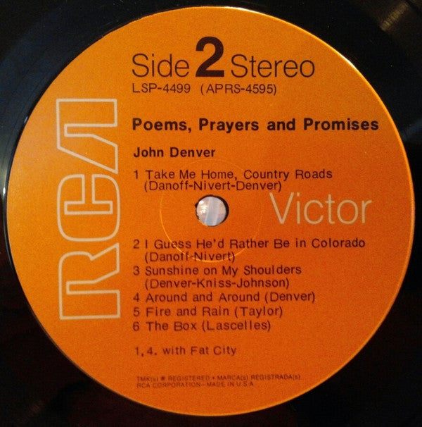 John Denver : Poems, Prayers & Promises (LP, Album, Roc)