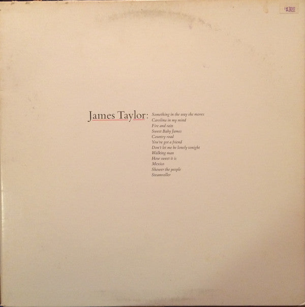 James Taylor (2) : Greatest Hits (LP, Comp, RE, Spe)
