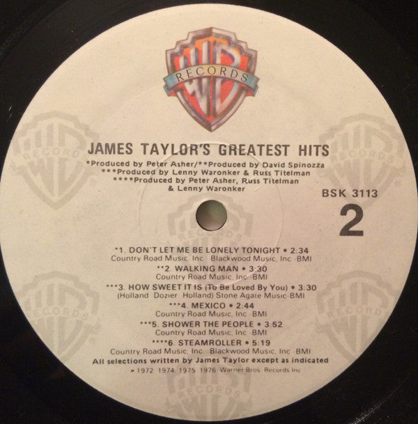 James Taylor (2) : Greatest Hits (LP, Comp, RE, Spe)