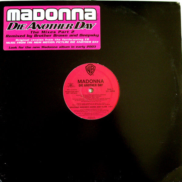 Madonna : Die Another Day (The Mixes Part 2) (12", Promo)