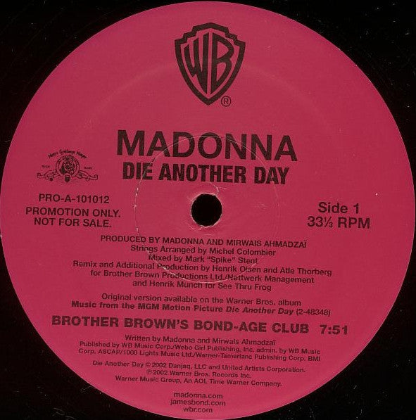 Madonna : Die Another Day (The Mixes Part 2) (12", Promo)