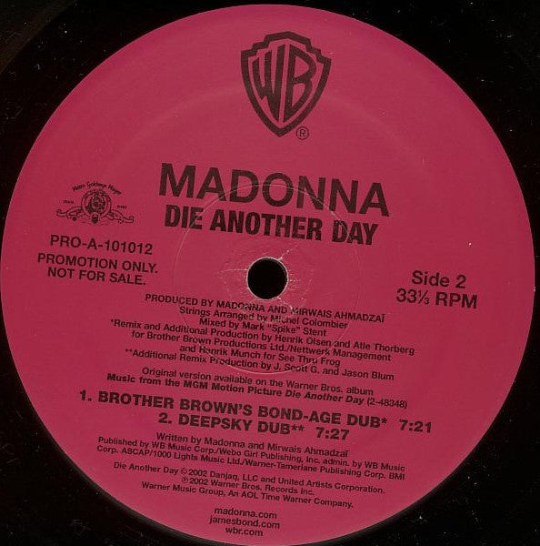 Madonna : Die Another Day (The Mixes Part 2) (12", Promo)