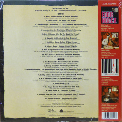 Various : The Ballad Of JFK: A Musical History Of The John F. Kennedy Assassination (1963-1968) (LP, Comp, RM, Red)