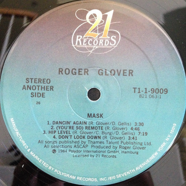 Roger Glover : Mask (LP, Album, 26 )